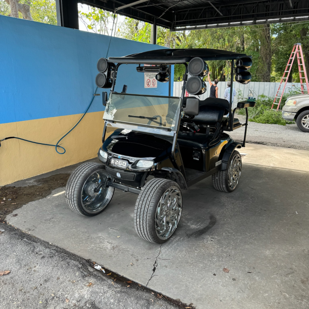 Clean car at Island Shine Auto Wash, using eco-friendly self-service equipment in V.M. Ybor, Tampa.
